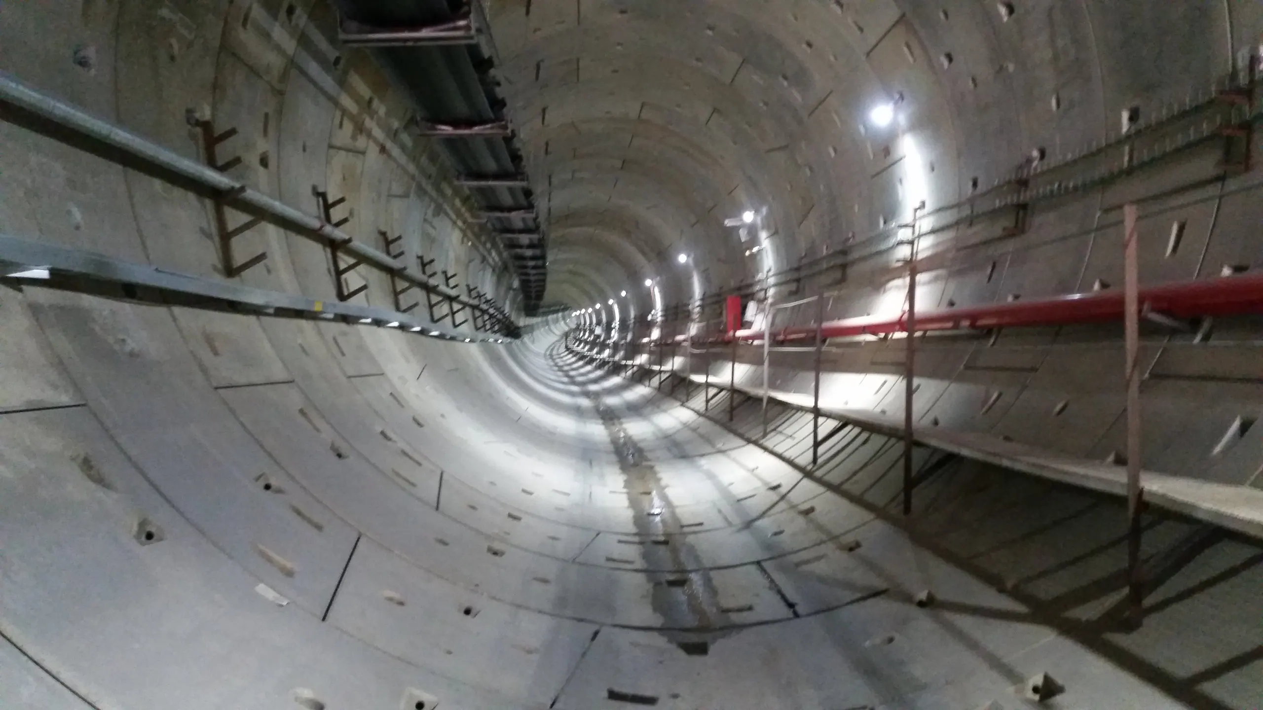 Kiryat Arie tunnel on the Tel Aviv Light Rail Red Line, photographed in 2018; an illustrative view of railway infrastructure in Israel